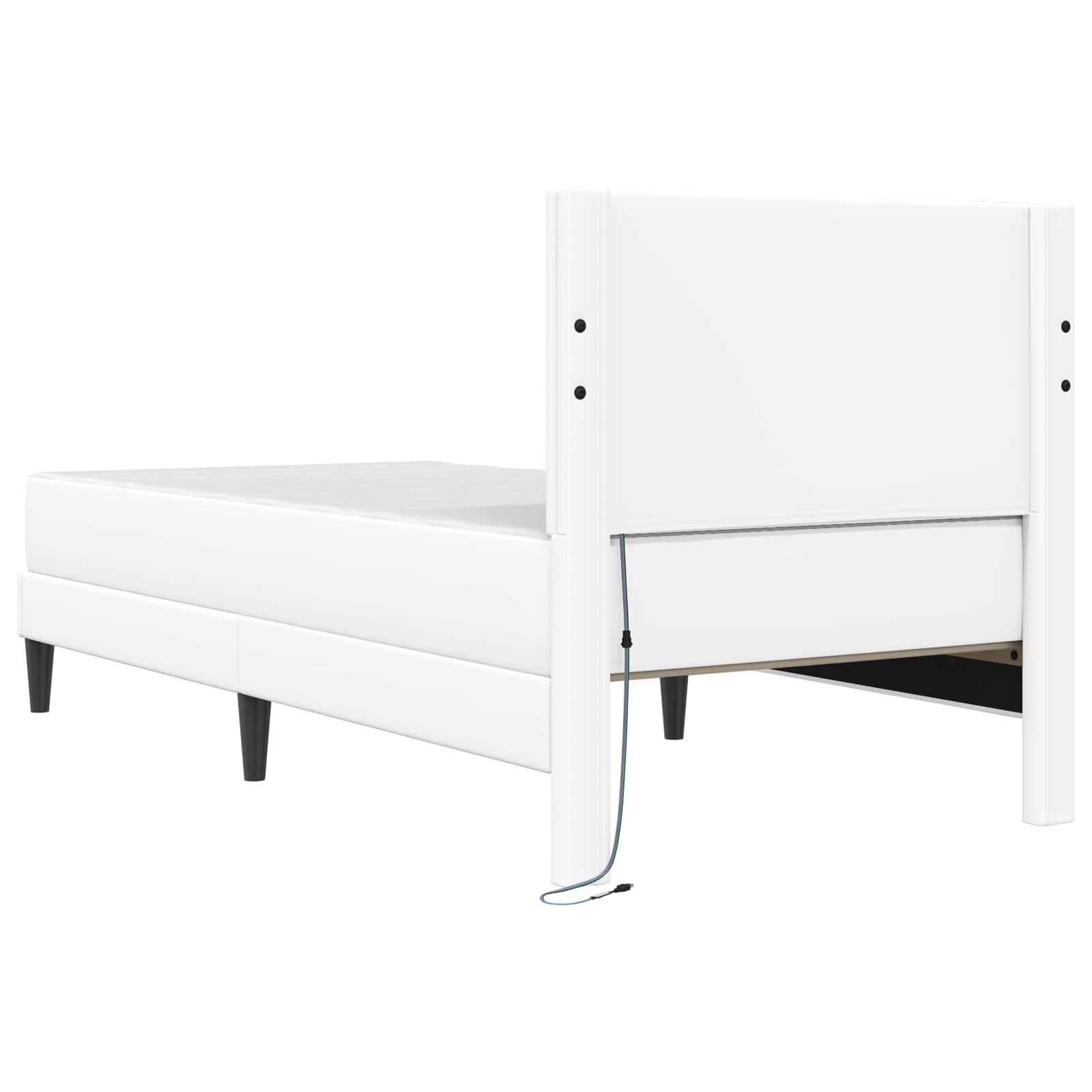 Estructura de cama Blanco 100 x 200 cm Cuero sintético