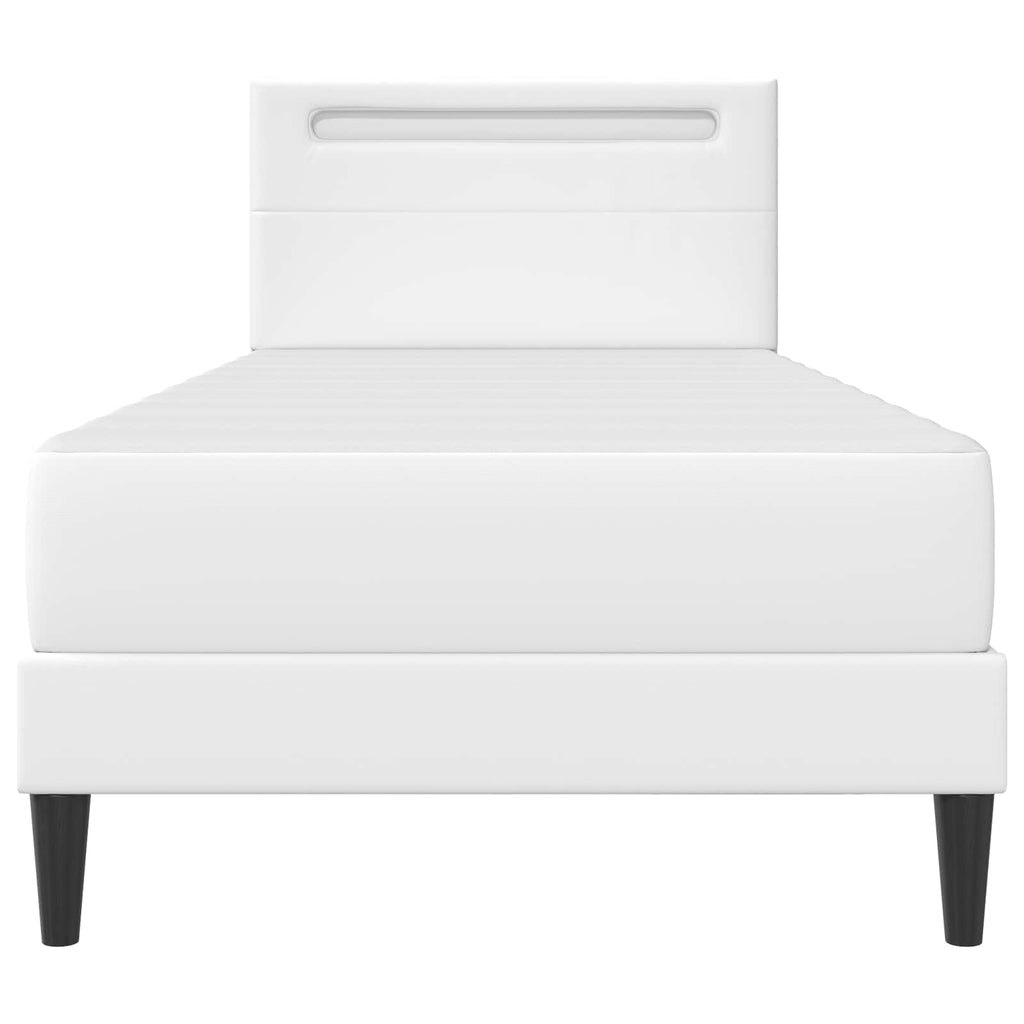 Estructura de cama Blanco 100 x 200 cm Cuero sintético