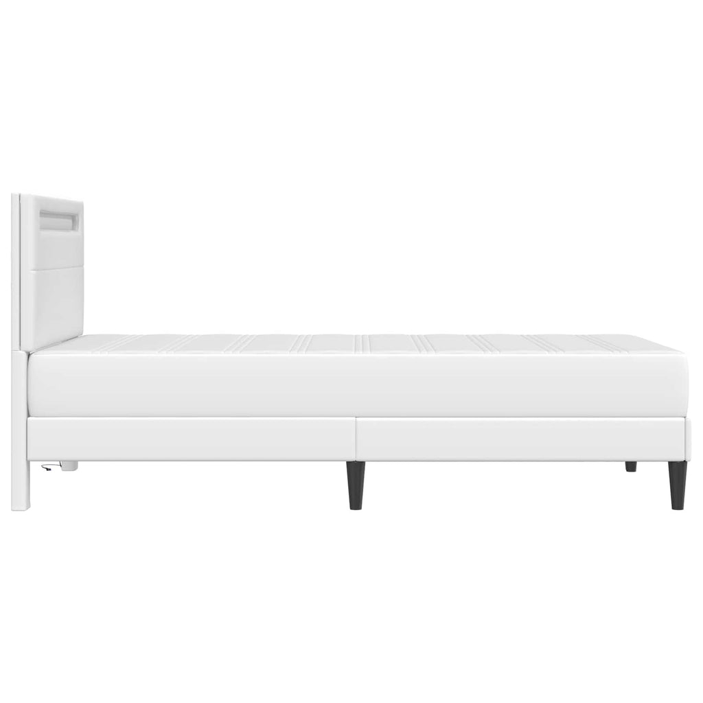Estructura de cama Blanco 100 x 200 cm Cuero sintético