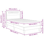 Estructura de cama Blanco 100 x 200 cm Cuero sintético