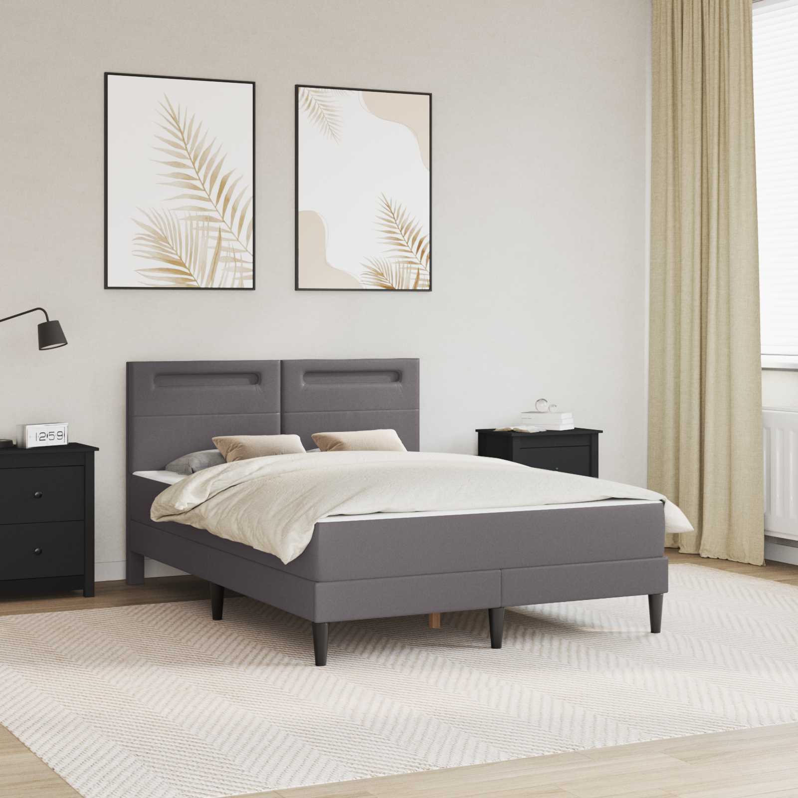 Estructura de cama Blanco 100 x 200 cm Cuero sintético