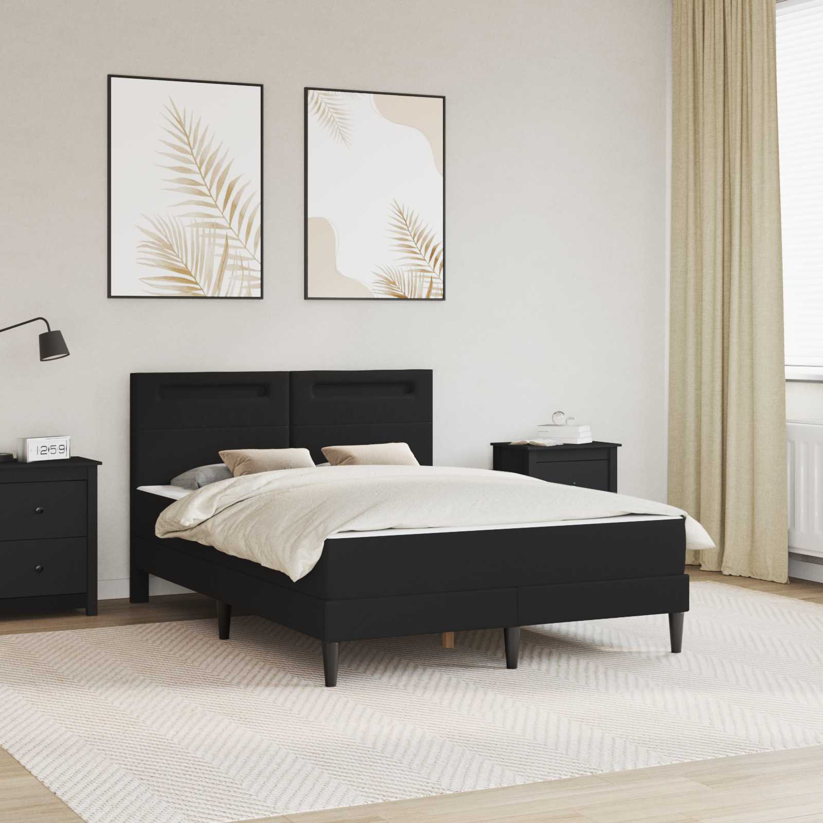 Estructura de cama Blanco 100 x 200 cm Cuero sintético