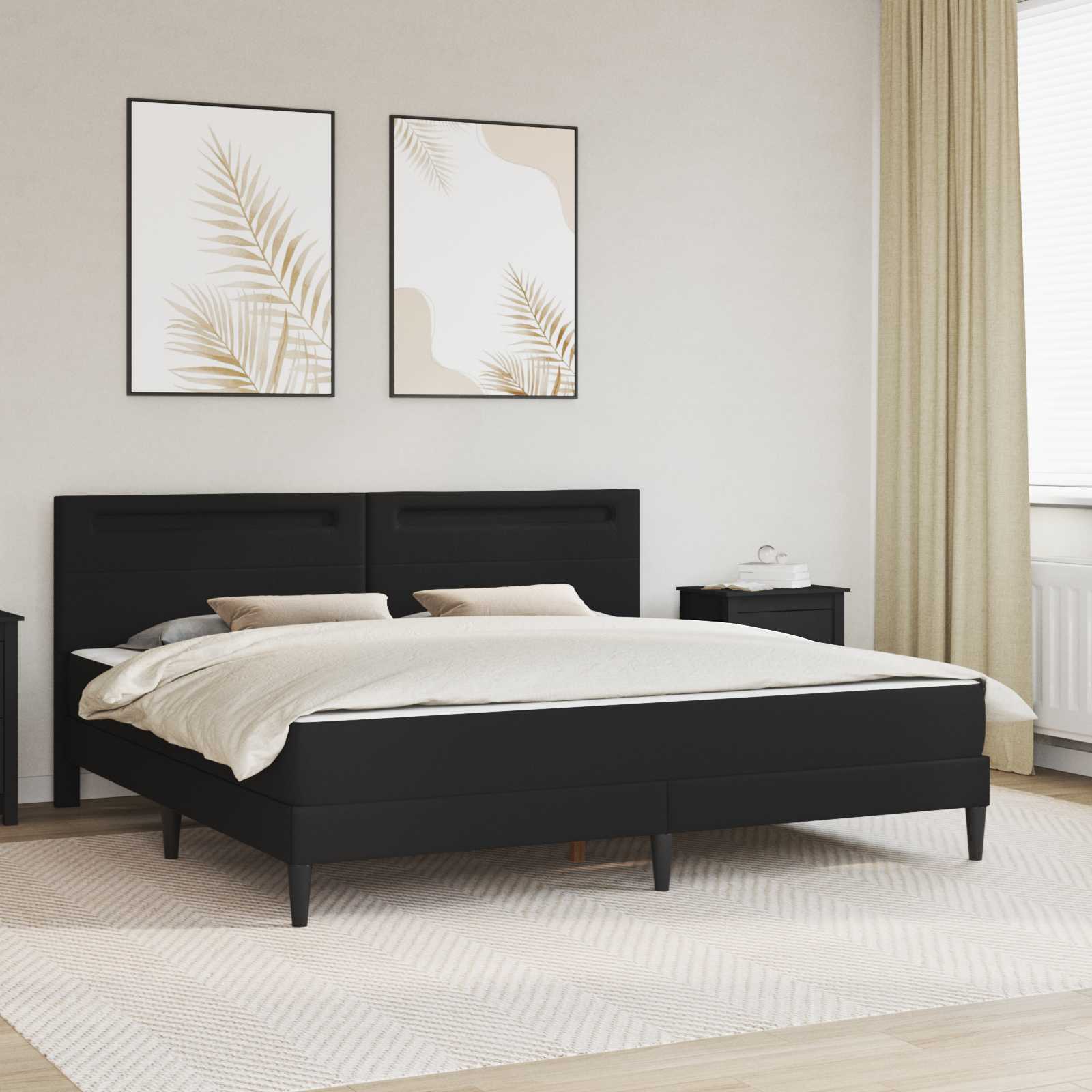 Estructura de cama Blanco 100 x 200 cm Cuero sintético
