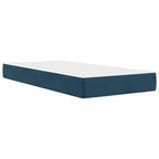 Estructura de cama con colchón Azul 100 x 200 cm Terciopelo