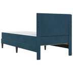Estructura de cama con colchón Azul 100 x 200 cm Terciopelo