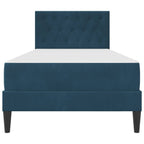 Estructura de cama con colchón Azul 100 x 200 cm Terciopelo
