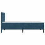 Estructura de cama con colchón Azul 100 x 200 cm Terciopelo