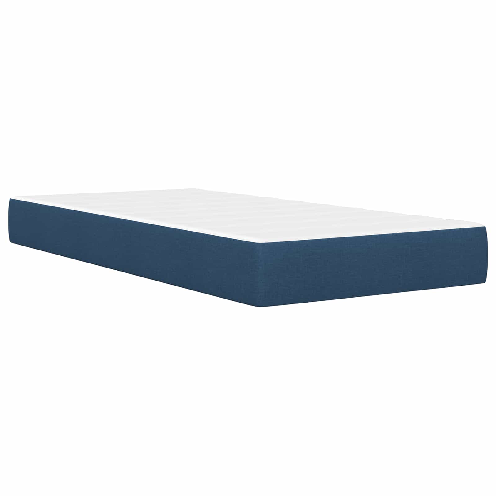 Estructura de cama con colchón Azul 100 x 200 cm tela