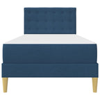 Estructura de cama con colchón Azul 100 x 200 cm tela