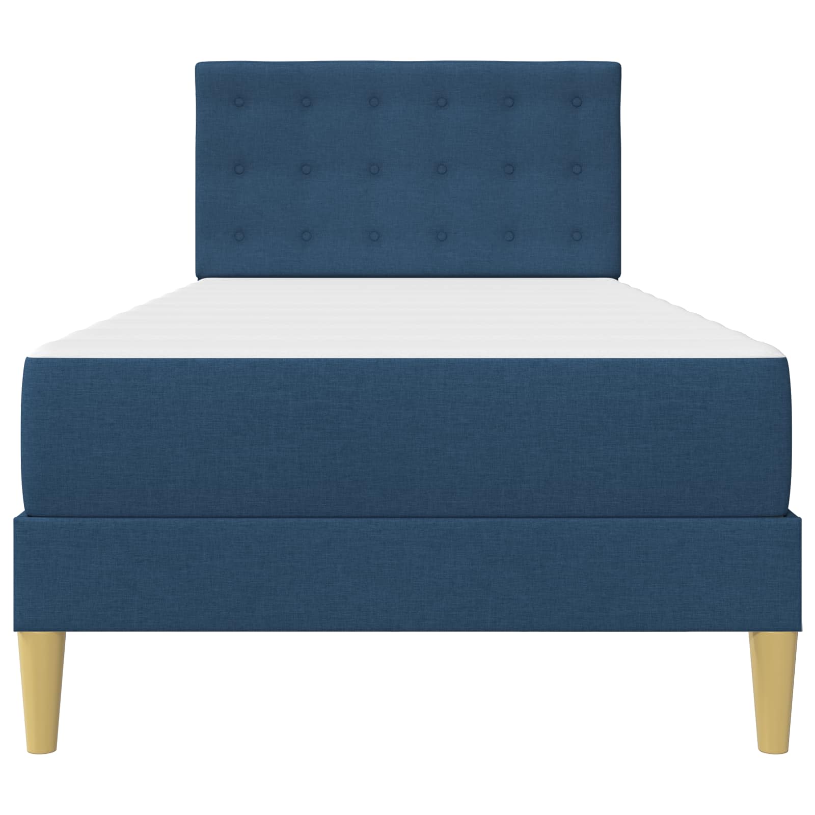 Estructura de cama con colchón Azul 100 x 200 cm tela