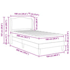 Estructura de cama Blanco 100 x 200 cm Cuero sintético