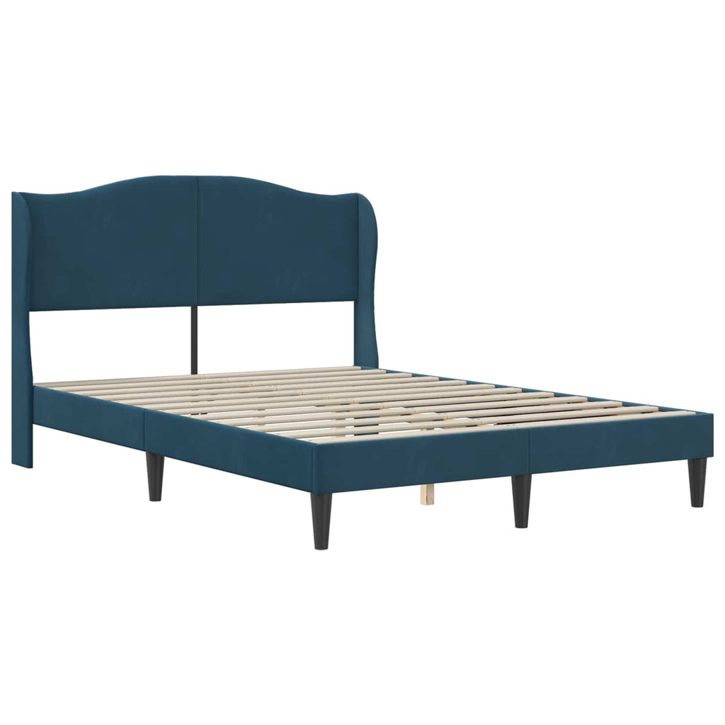 Estructura de cama 2 pcs Azul 120 x 190 cm Terciopelo