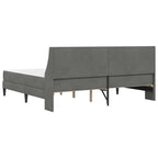 Estructura de cama con colchón Gris oscuro 200 x 200 cm