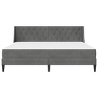 Estructura de cama con colchón Gris oscuro 200 x 200 cm