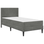 Estructura de cama con colchón Gris oscuro 90 x 200 cm