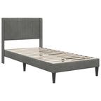 Estructura de cama con colchón Gris oscuro 90 x 200 cm
