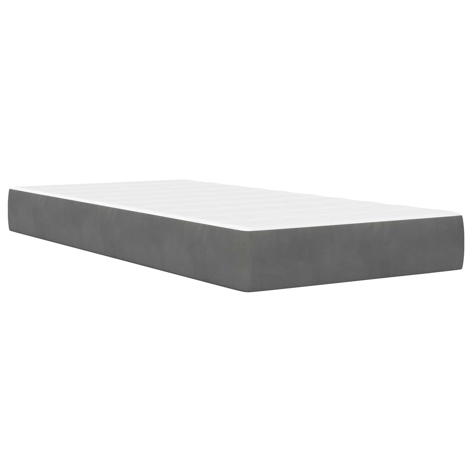 Estructura de cama con colchón Gris oscuro 90 x 200 cm