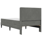 Estructura de cama con colchón Gris oscuro 90 x 200 cm