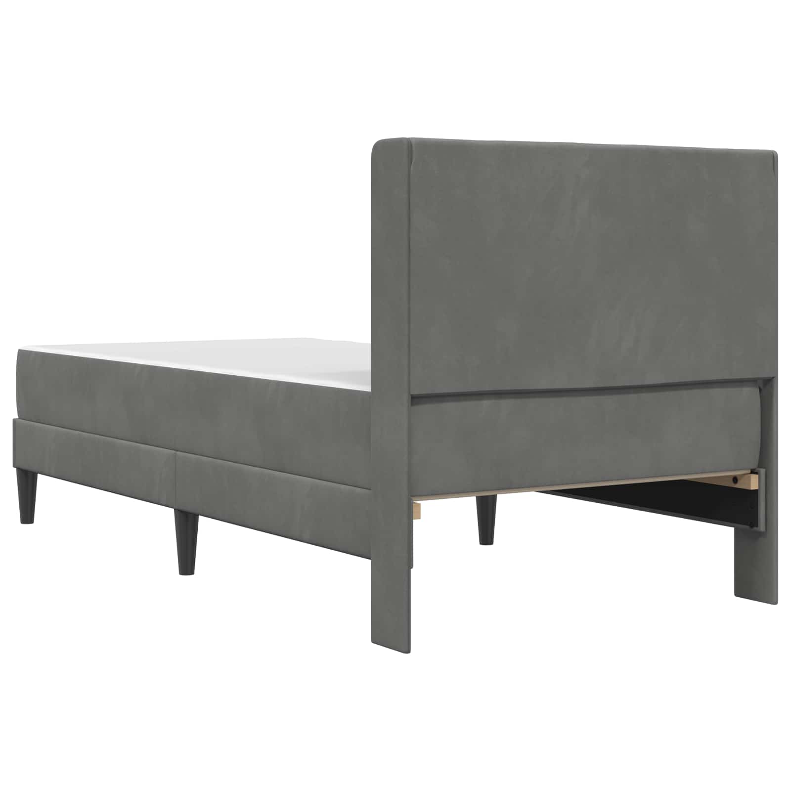 Estructura de cama con colchón Gris oscuro 90 x 200 cm
