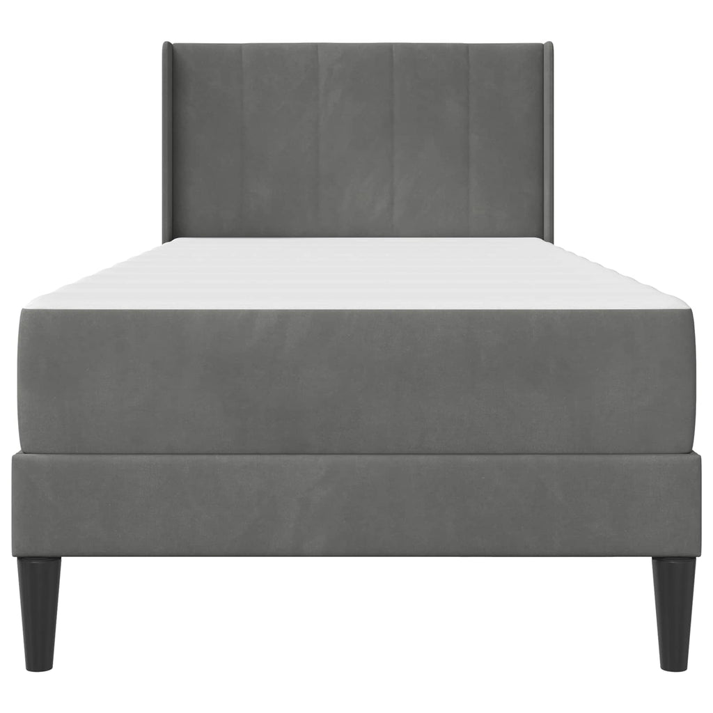 Estructura de cama con colchón Gris oscuro 90 x 200 cm