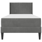 Estructura de cama con colchón Gris oscuro 90 x 200 cm