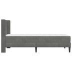 Estructura de cama con colchón Gris oscuro 90 x 200 cm