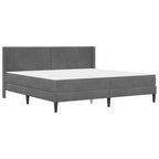 Estructura de cama con colchón Gris oscuro 200 x 200 cm
