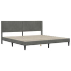 Estructura de cama con colchón Gris oscuro 200 x 200 cm