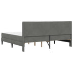 Estructura de cama con colchón Gris oscuro 200 x 200 cm