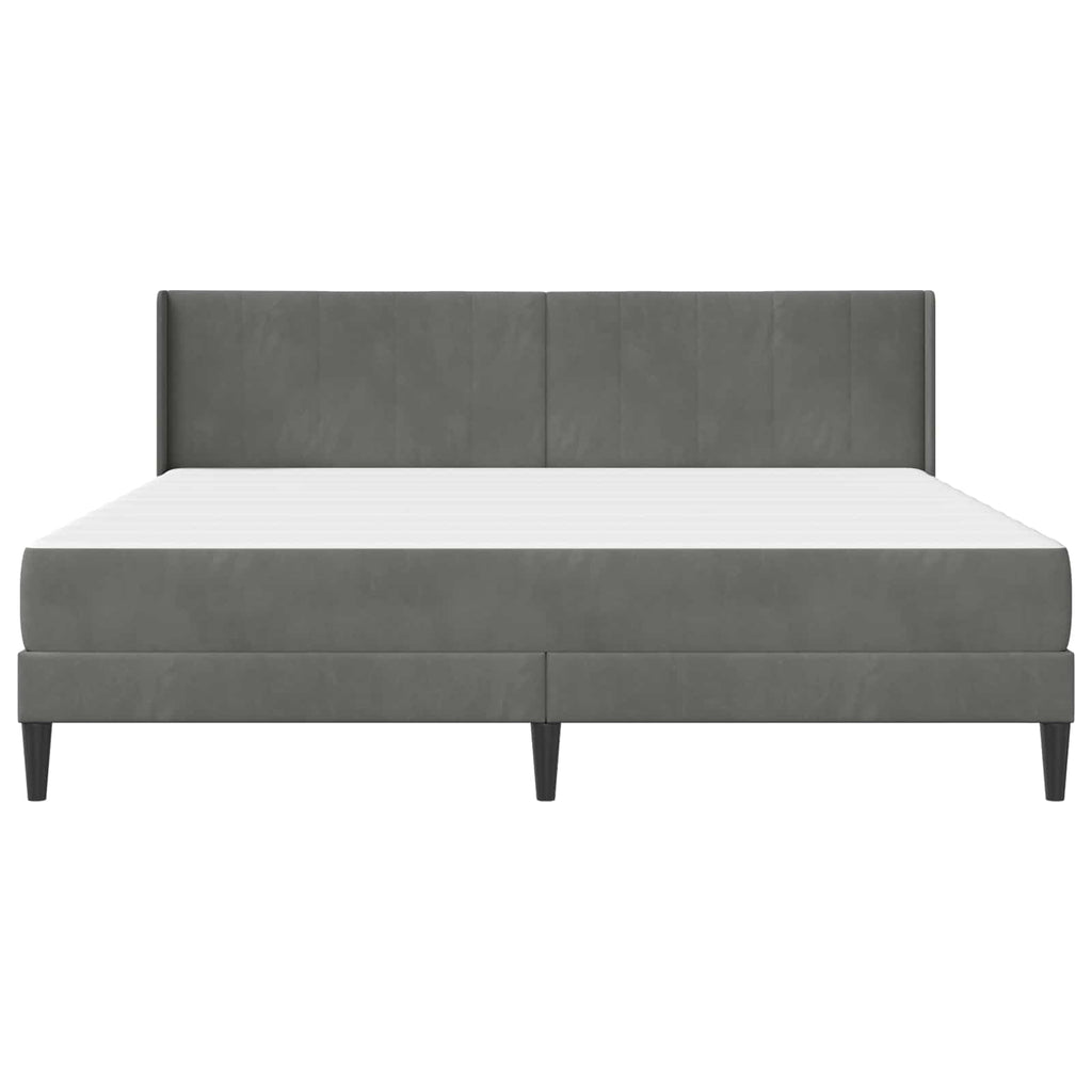 Estructura de cama con colchón Gris oscuro 200 x 200 cm