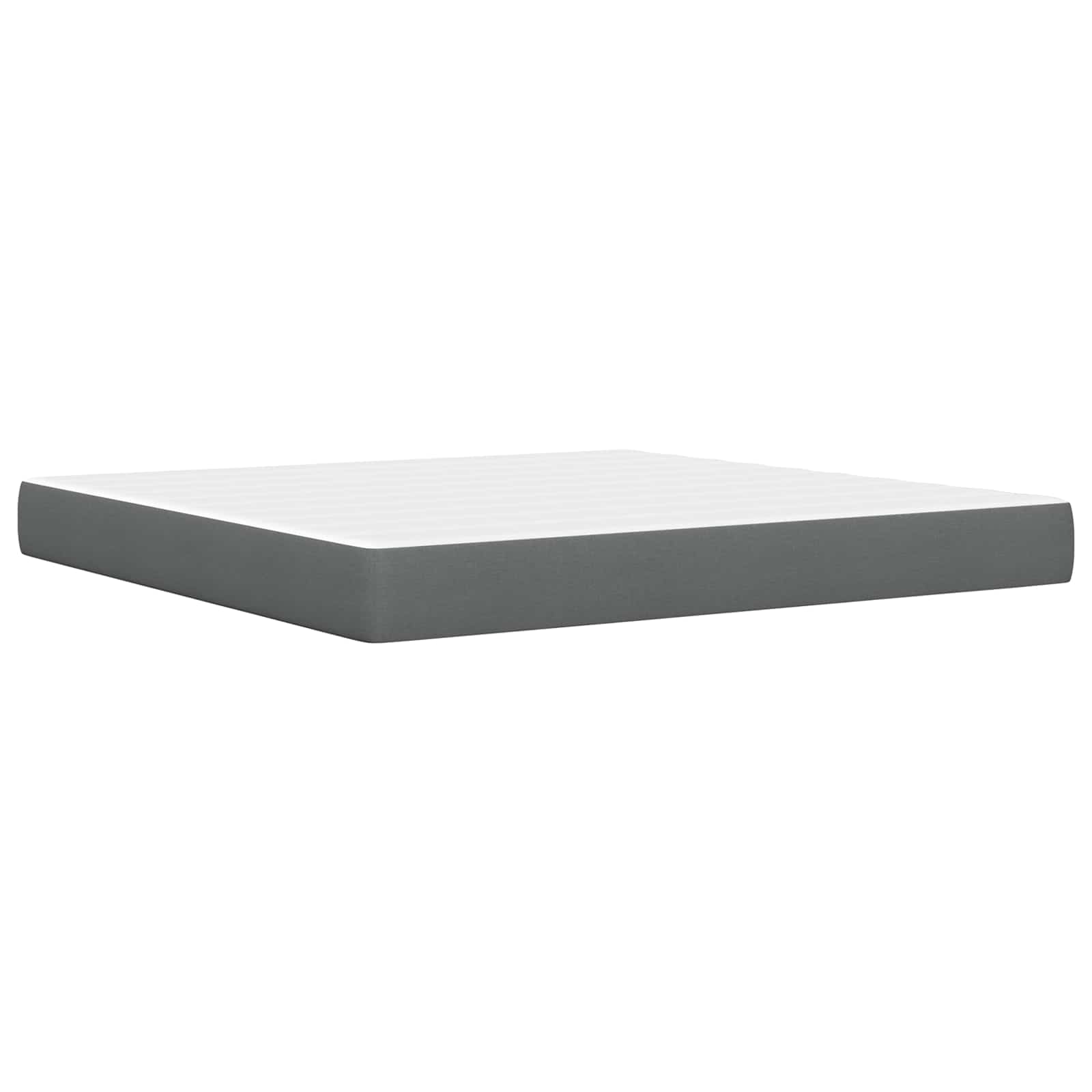 Estructura de cama con colchón Gris oscuro 180 x 200 cm tela
