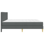 Estructura de cama con colchón Gris oscuro 180 x 200 cm tela