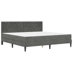 Estructura de cama con colchón Gris oscuro 180 x 200 cm