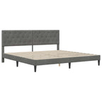 Estructura de cama con colchón Gris oscuro 180 x 200 cm