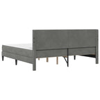 Estructura de cama con colchón Gris oscuro 180 x 200 cm