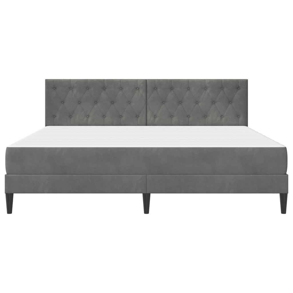 Estructura de cama con colchón Gris oscuro 180 x 200 cm