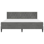 Estructura de cama con colchón Gris oscuro 180 x 200 cm