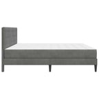 Estructura de cama con colchón Gris oscuro 180 x 200 cm