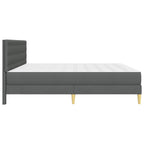 Estructura de cama con colchón Gris oscuro 180 x 200 cm tela