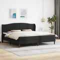 Estructura de cama Negro 180 x 200 cm Cuero sintético