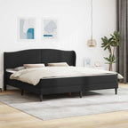 Estructura de cama Negro 180 x 200 cm Cuero sintético