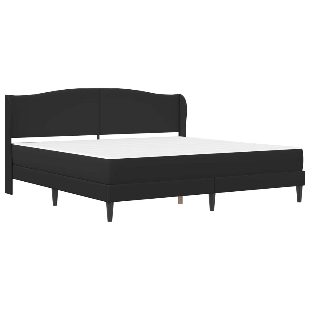 Estructura de cama Negro 180 x 200 cm Cuero sintético
