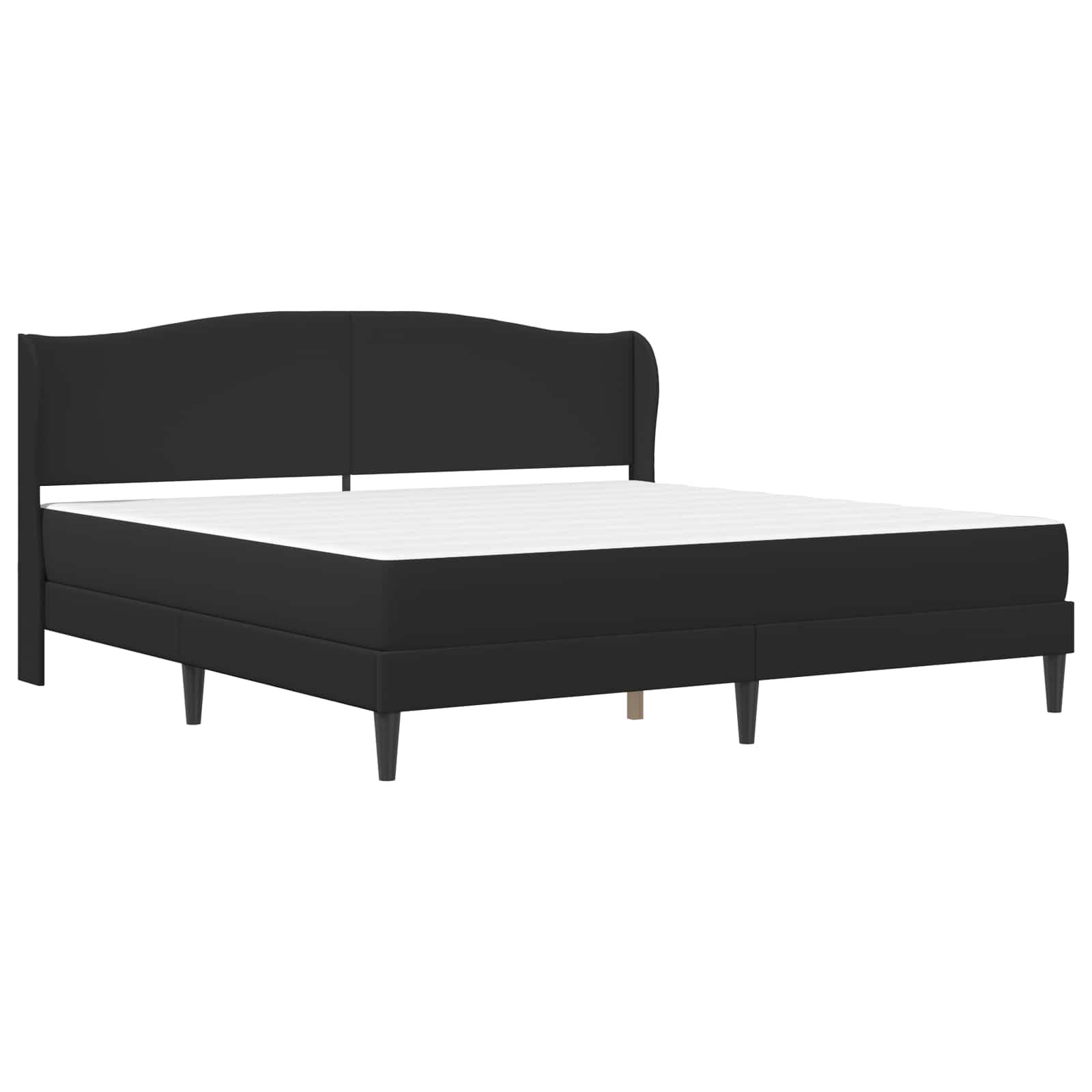Estructura de cama Negro 180 x 200 cm Cuero sintético