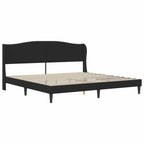 Estructura de cama Negro 180 x 200 cm Cuero sintético