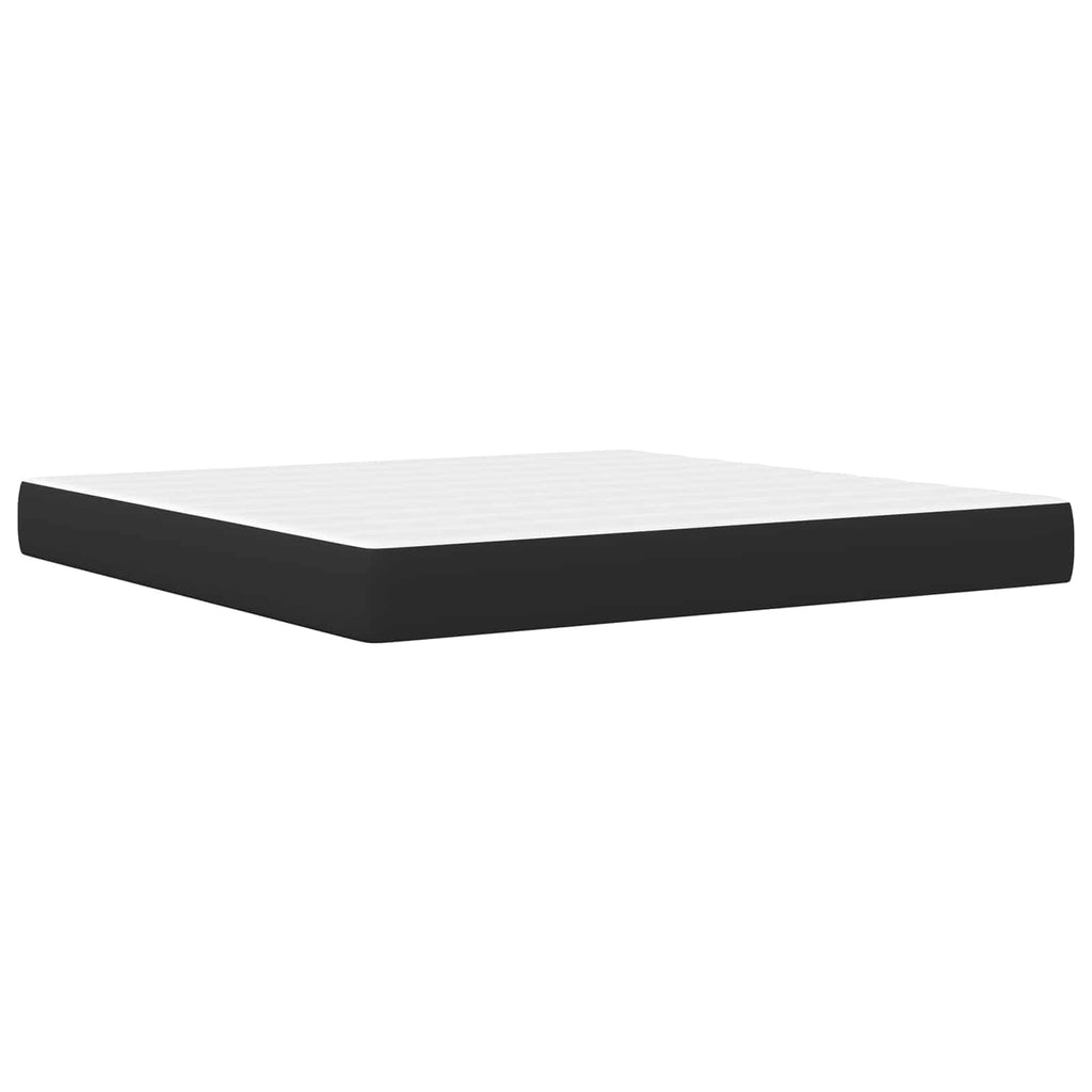 Estructura de cama Negro 180 x 200 cm Cuero sintético