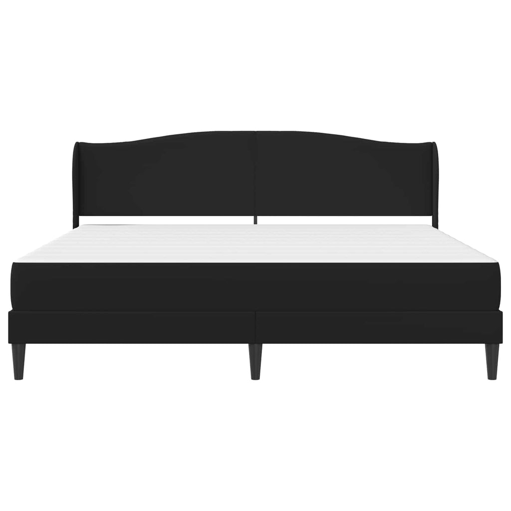 Estructura de cama Negro 180 x 200 cm Cuero sintético