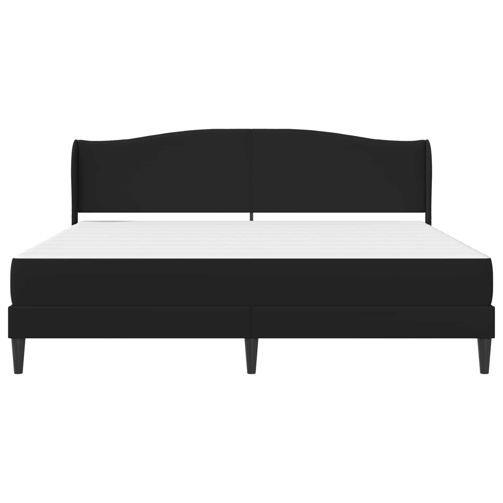 Estructura de cama Negro 180 x 200 cm Cuero sintético