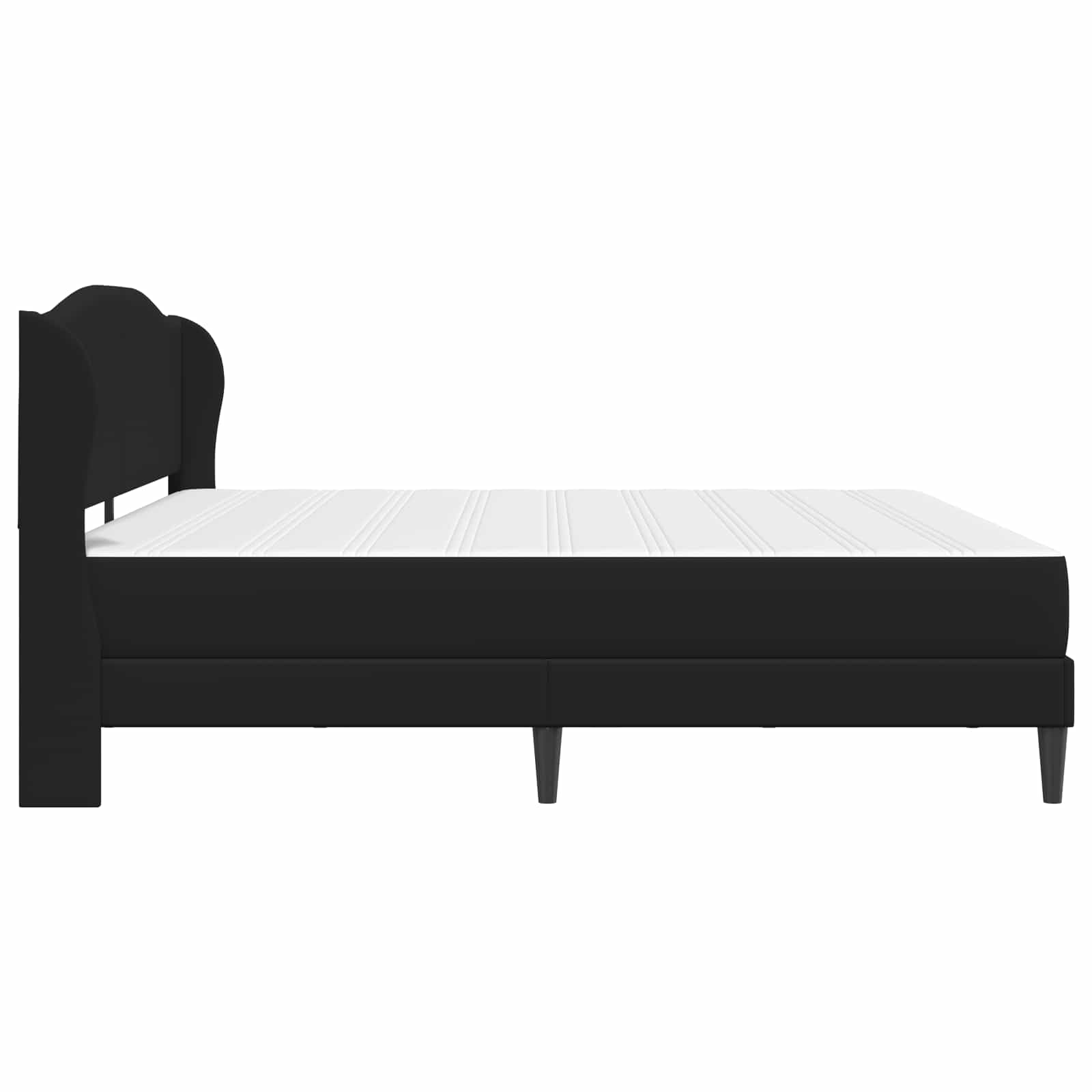 Estructura de cama Negro 180 x 200 cm Cuero sintético