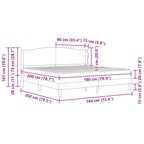 Estructura de cama Negro 180 x 200 cm Cuero sintético