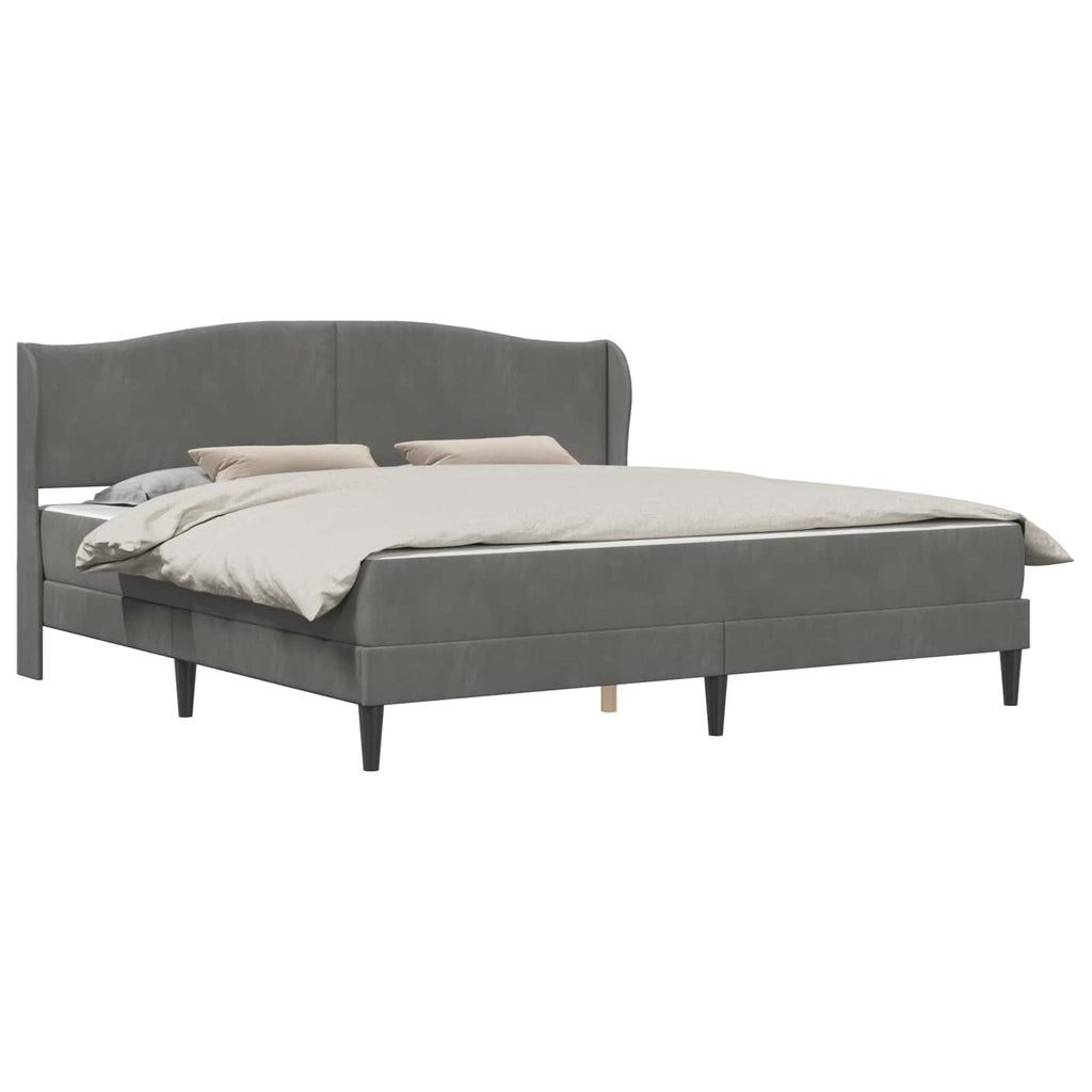 Estructura de cama Gris oscuro 180 x 200 cm Terciopelo